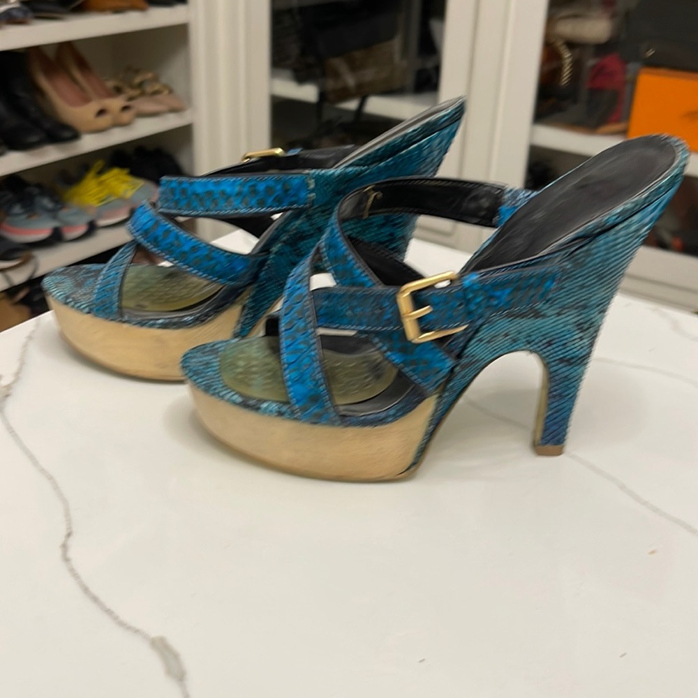Blue Python Platform Heels - image 1